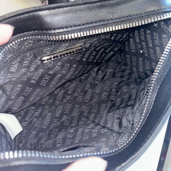 Steve Madden Bjayda studded crossbody purse bag black chain strap new - Picture 9 of 12